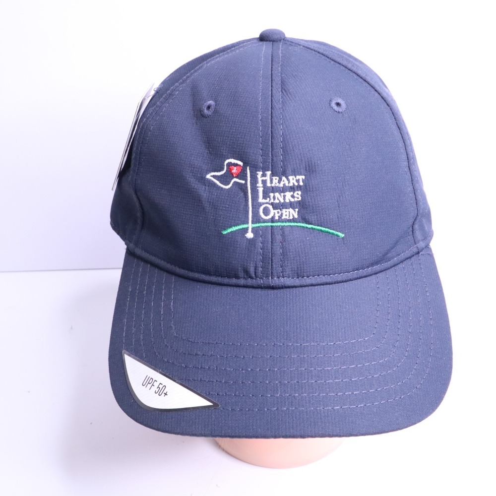 Heart Links Open Hat Taylor Made UPF 50+ Golf Cap Adjustable Navy NWT